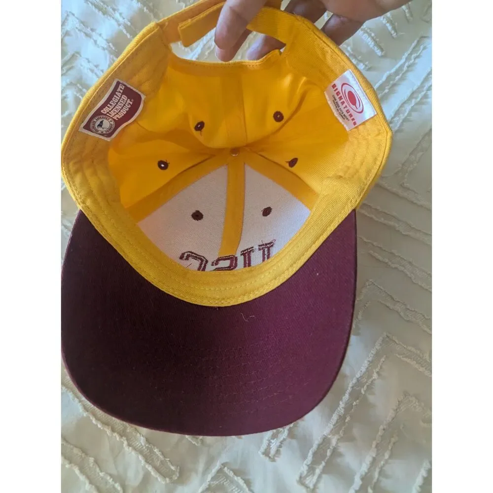 90's University of Southern California USC Trojan Hat Embroidered logo yellow